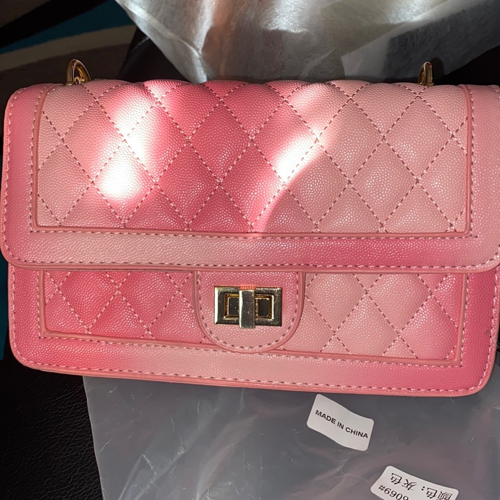 Pink Quilted Handbag